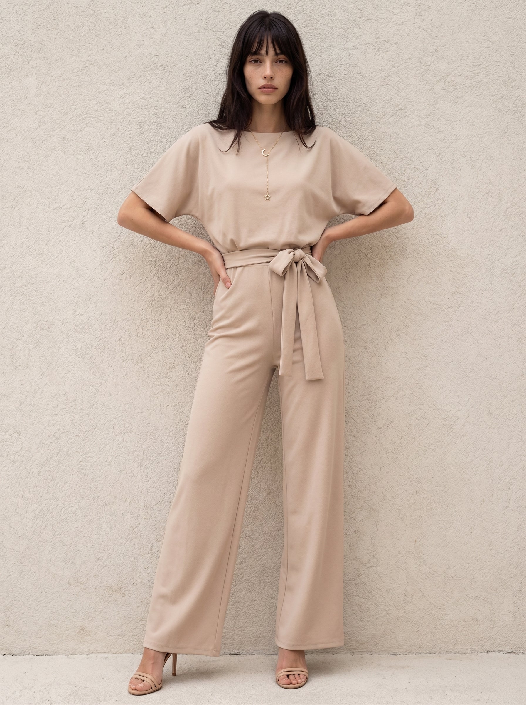Alyssa | Elegante Jumpsuit met Lace-Up en Rechte Pijpen
