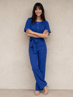 Alyssa | Elegante Jumpsuit met Lace-Up en Rechte Pijpen