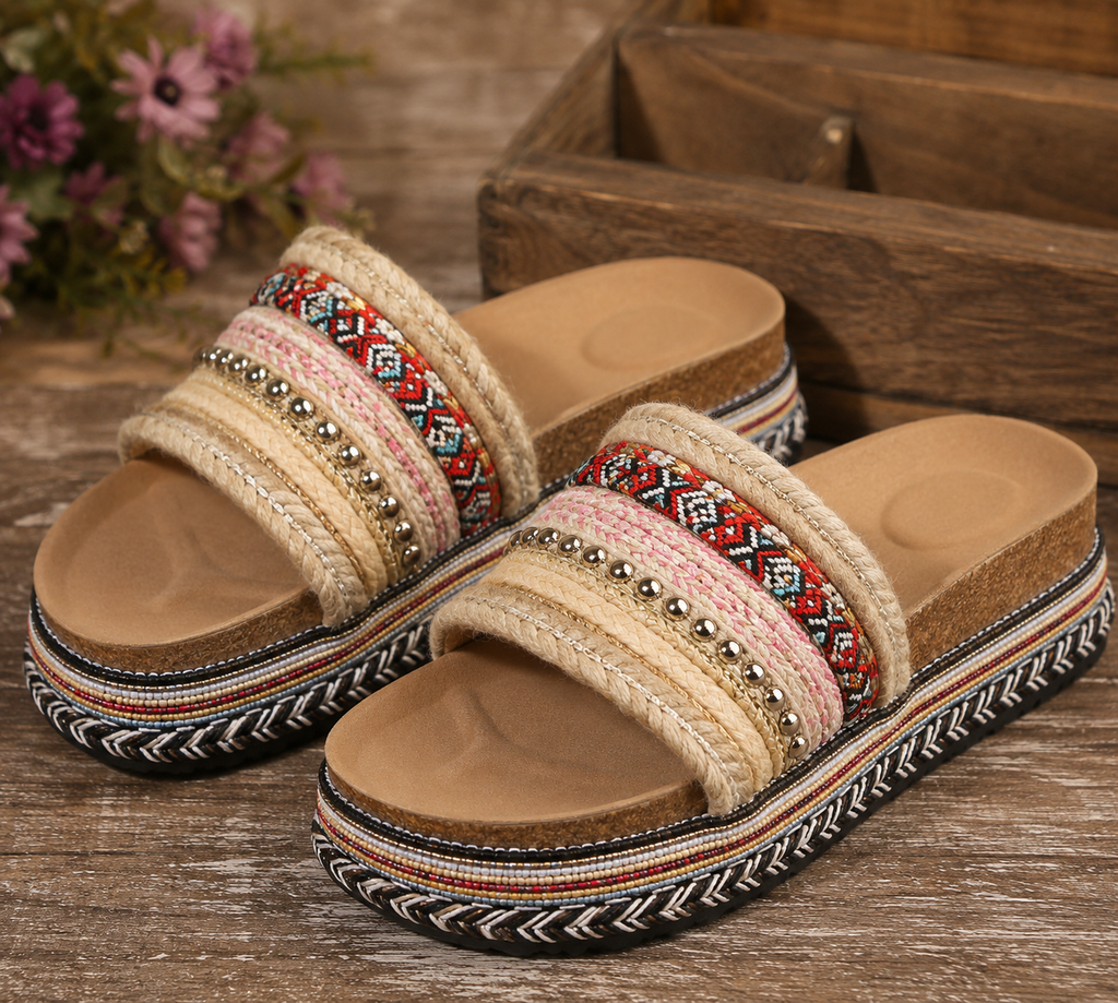 Nayeli | Bohemian Plateau Slippers Dames