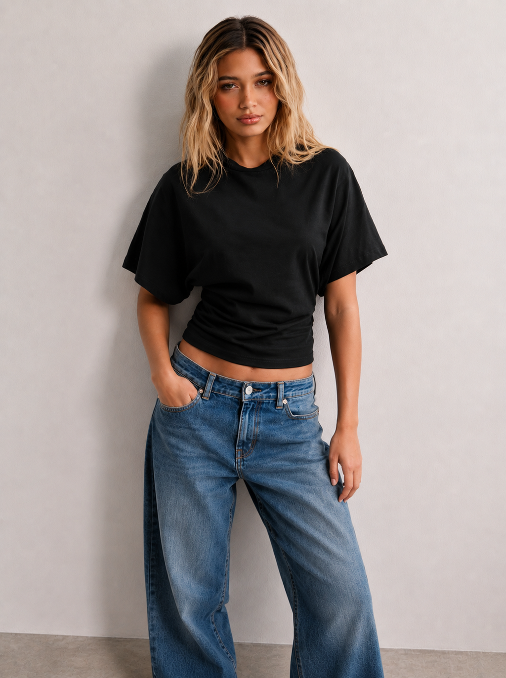 Kaia | Dames Batwing Crop Top met Loose Fit