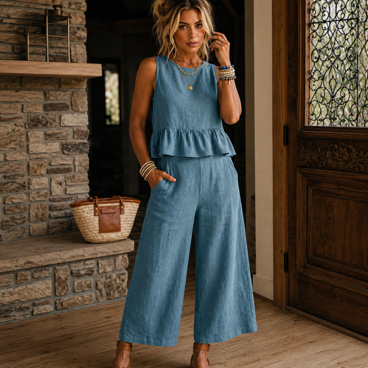 Valéza | Lounge Set met Wide Leg Broek