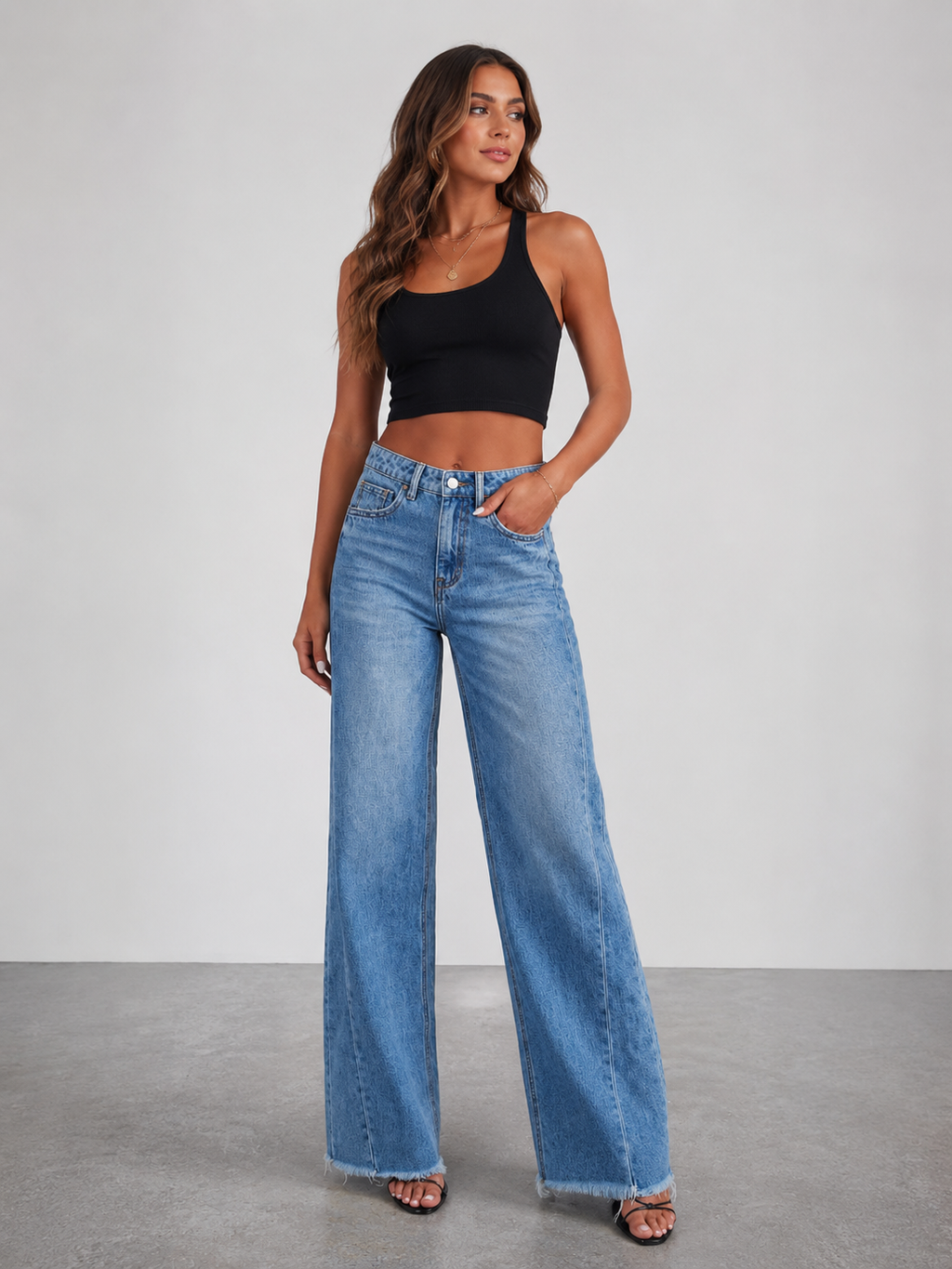 Pippa | Wide Leg Jeans Dames Hoge Taille