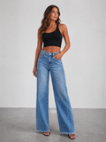Pippa | Wide Leg Jeans Dames Hoge Taille