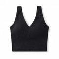 Jade | Seamless Rib V-Hals Top One Size