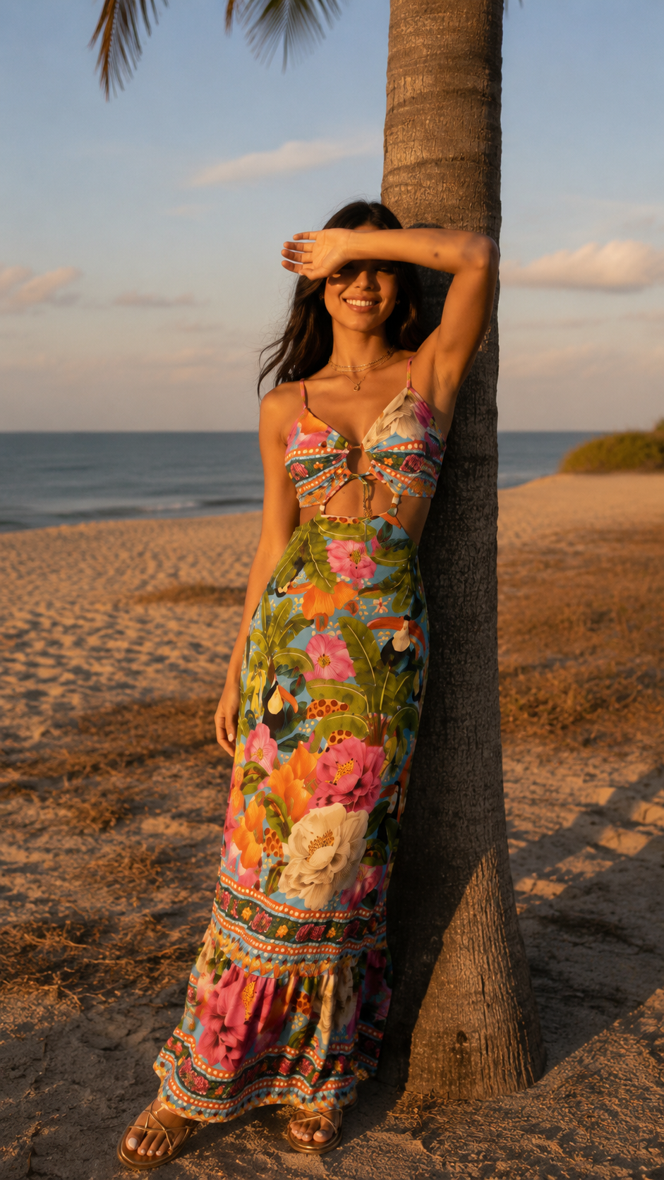 Julia | Open Rug Maxi Jurk Dames
