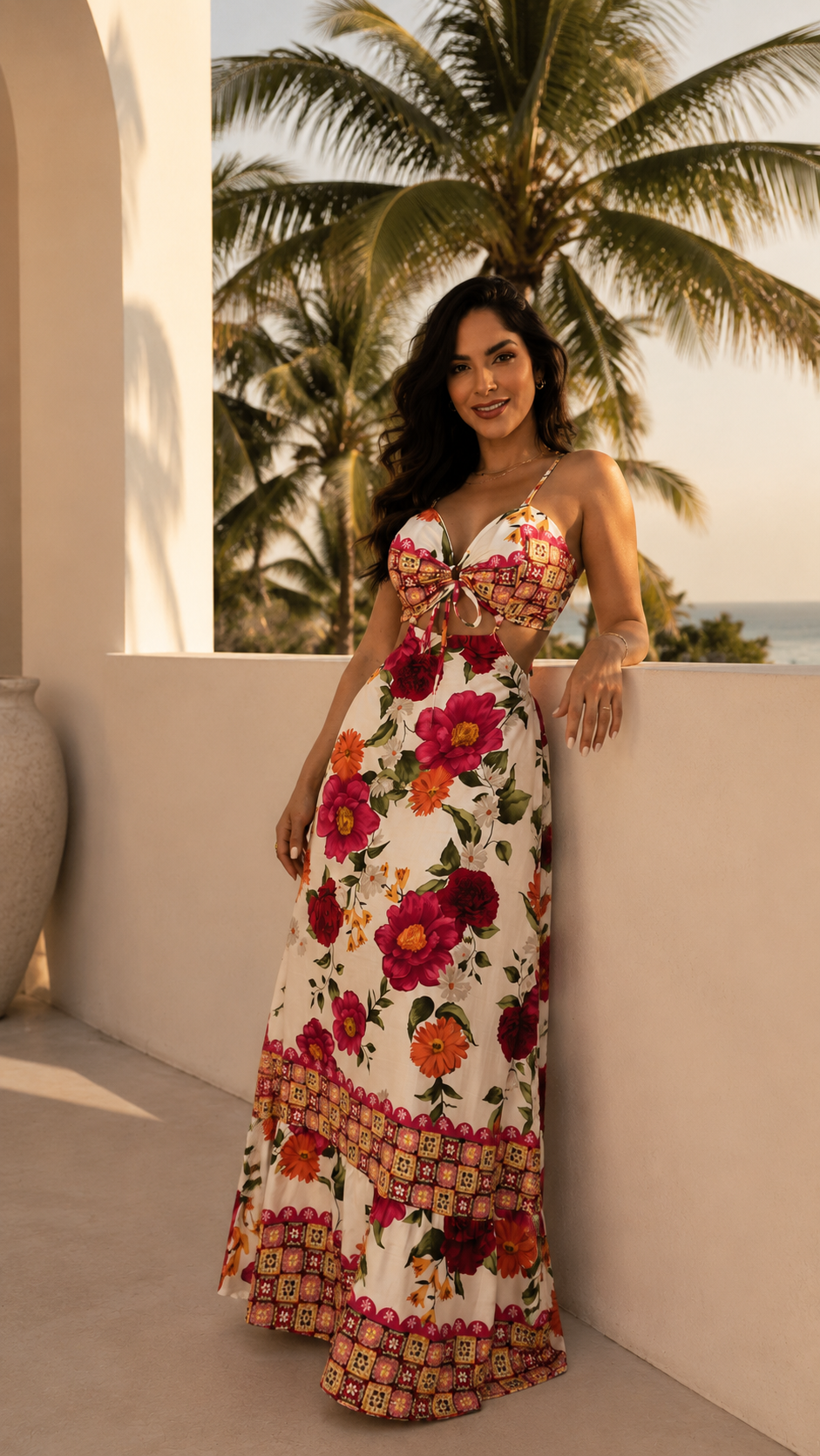 Julia | Open Rug Maxi Jurk Dames