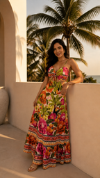 Julia | Open Rug Maxi Jurk Dames