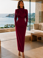 Gabriella | Luxe Maxi Jurk met Schouderdetails