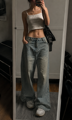Bronx | Dames Wide Leg Jeans met High Waist