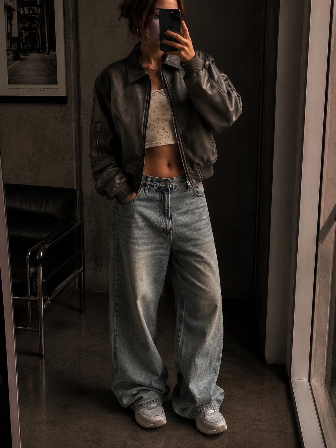 Bronx | Dames Wide Leg Jeans met High Waist