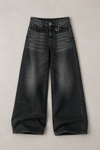 Kyro | Wide Leg Jeans met Vintage Wash