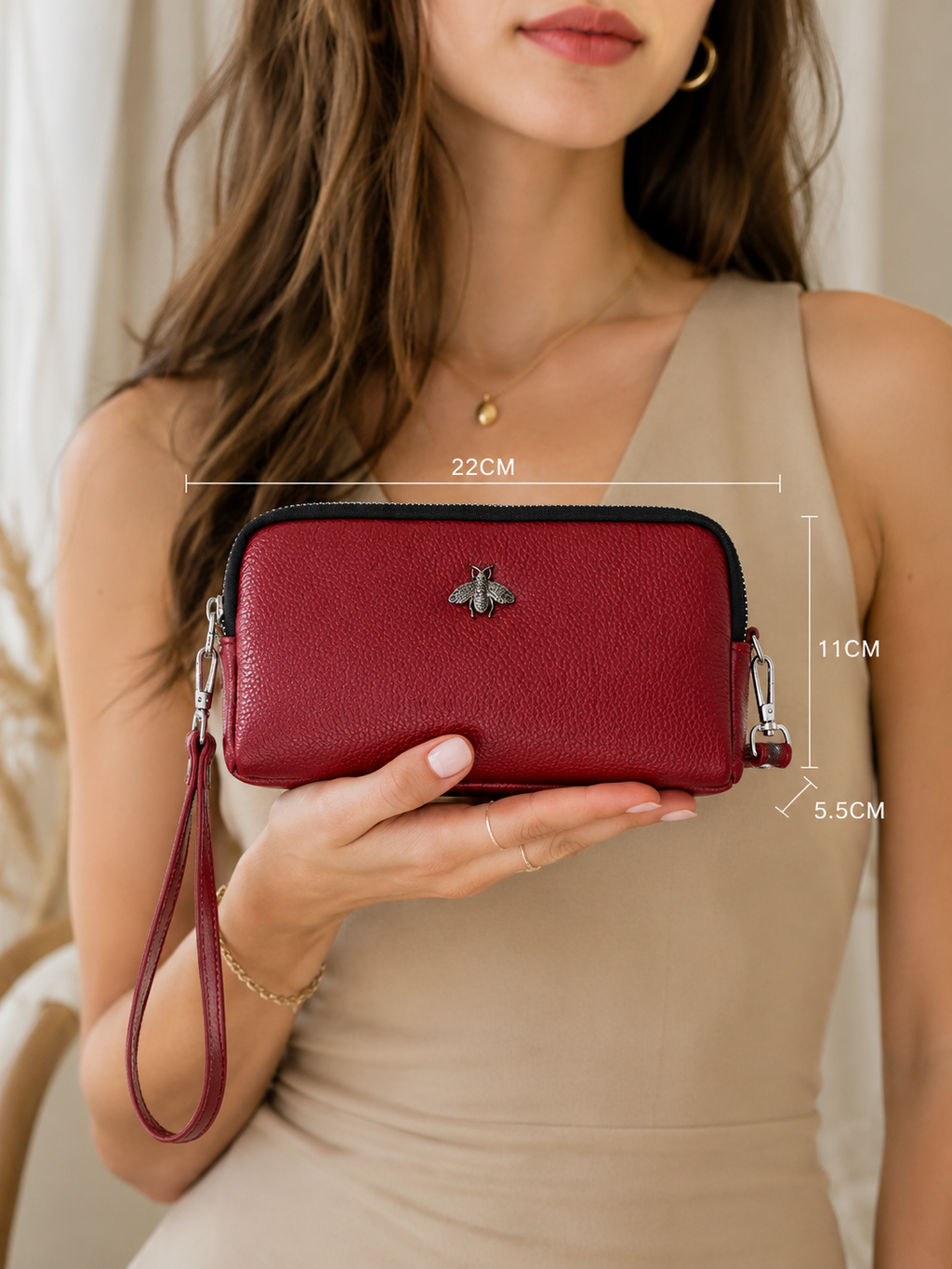 Bee | Leren Schoudertas Dames – Crossbody Tas