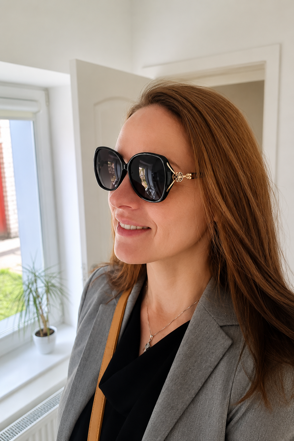 Lydia | Luxe Bloemvormige Zonnebril UV400 Dames