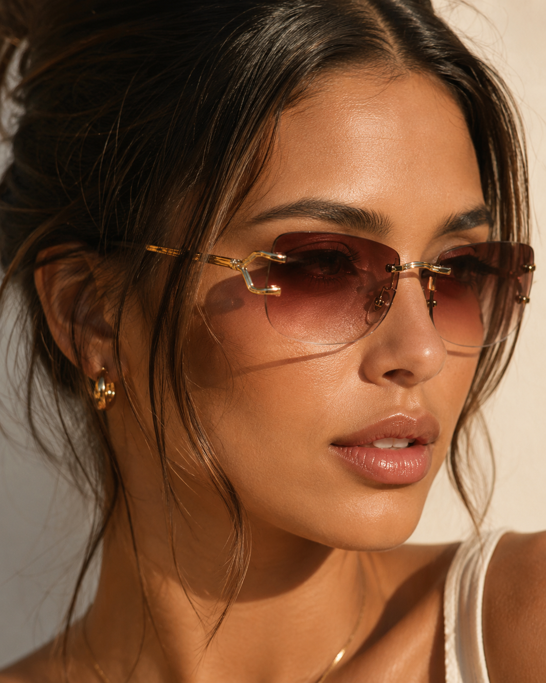 Sophie | Luxe Randloze Zonnebril UV400 voor Dames