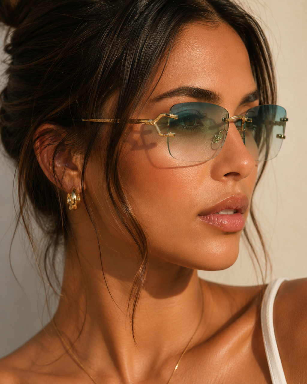 Sophie | Luxe Randloze Zonnebril UV400 voor Dames