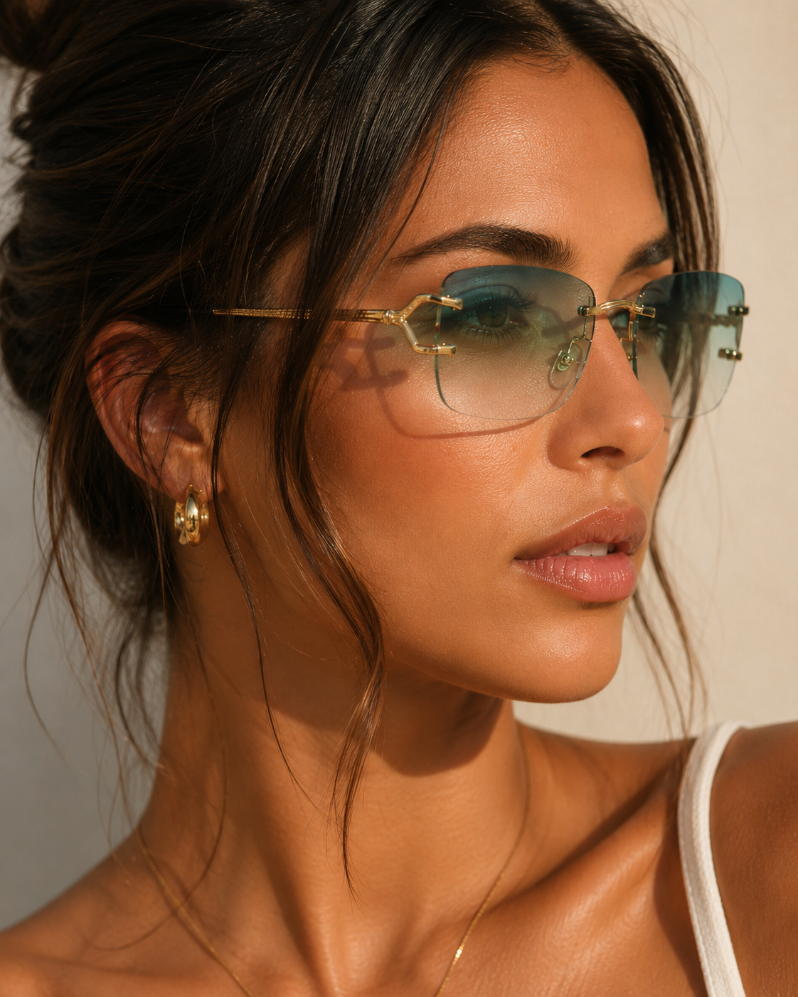 Sophie | Luxe Randloze Zonnebril UV400 voor Dames
