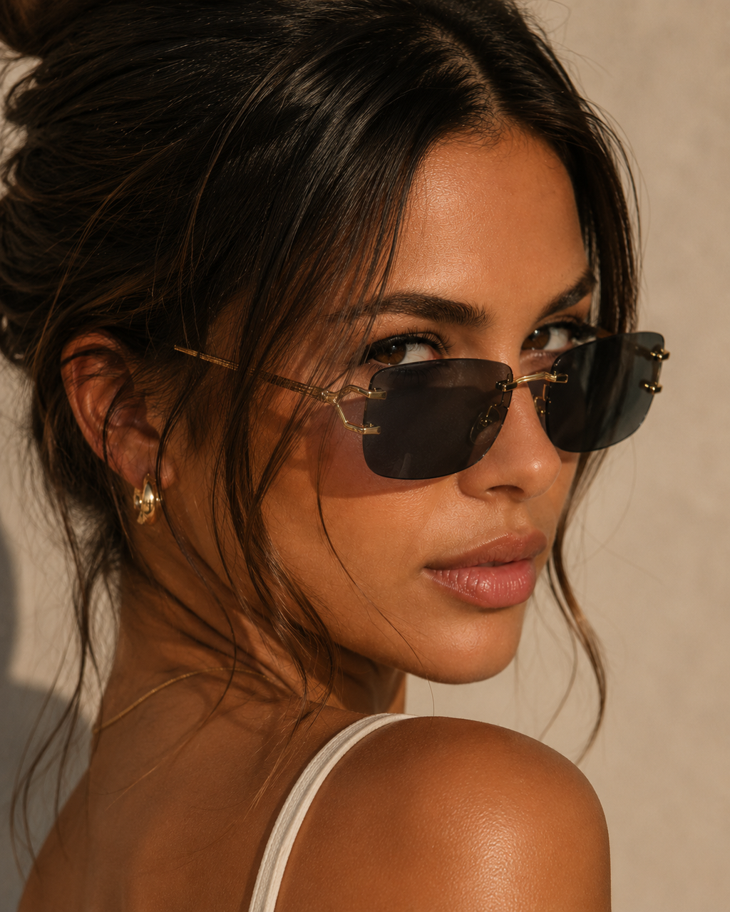 Sophie | Luxe Randloze Zonnebril UV400 voor Dames