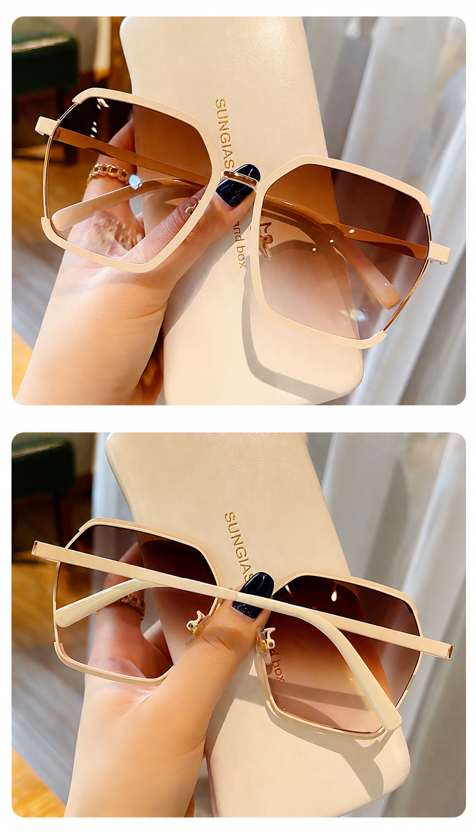 Bella | Oversized Vierkante Zonnebril UV400