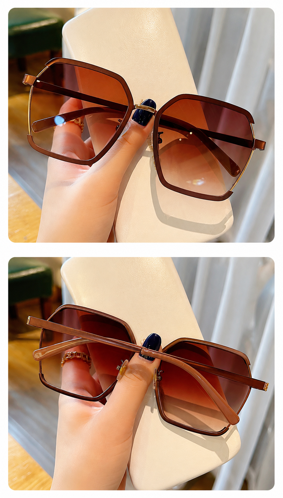 Bella | Oversized Vierkante Zonnebril UV400