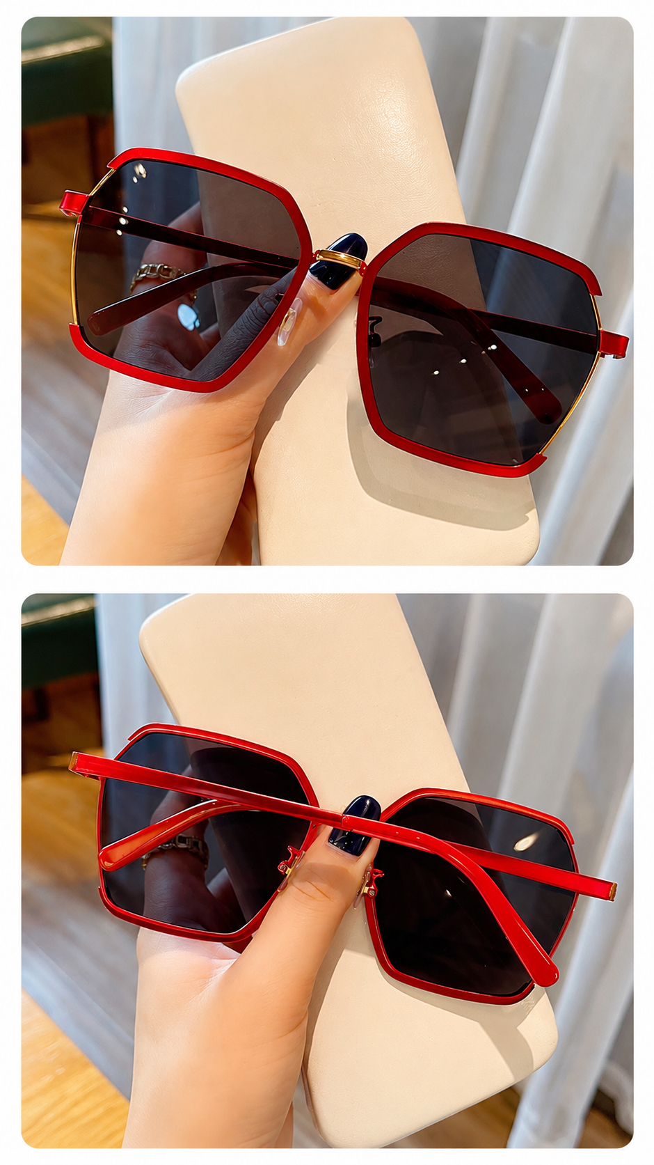 Bella | Oversized Vierkante Zonnebril UV400