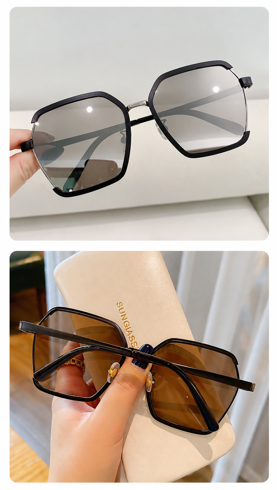 Bella | Oversized Vierkante Zonnebril UV400