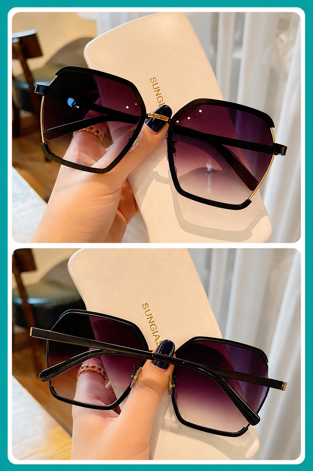 Bella | Oversized Vierkante Zonnebril UV400