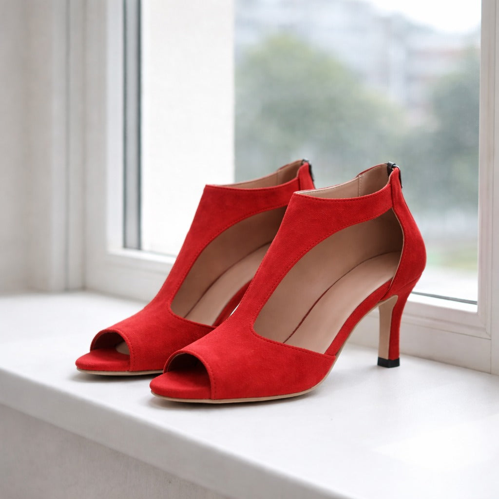 Elena | Dames Sandalen met Hak en Open Teen
