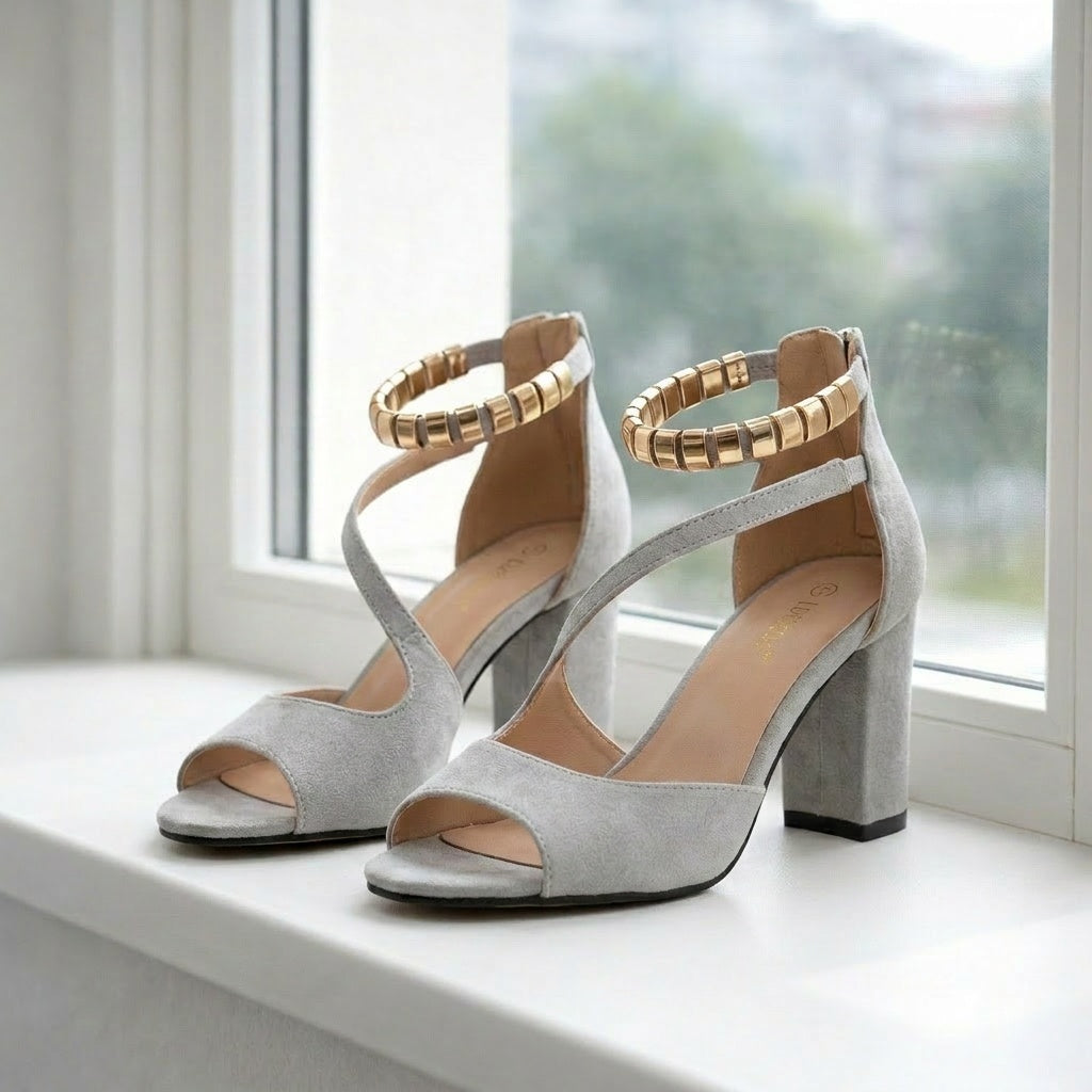 Elena | Dames Sandalen met Hak en Open Teen