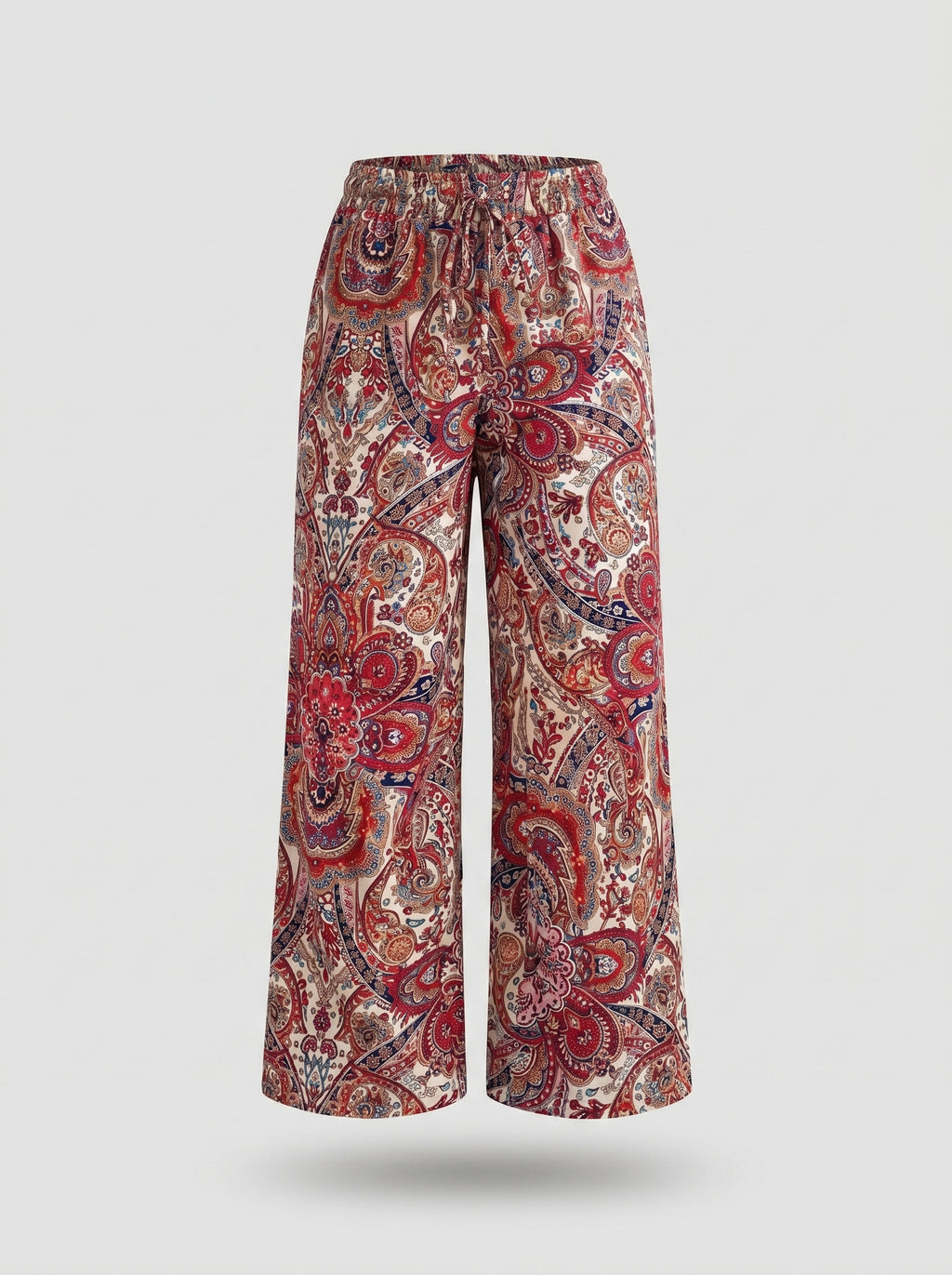 Bohemian Wide Leg Broek – Paisley Print
