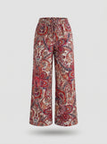 Bohemian Wide Leg Broek – Paisley Print