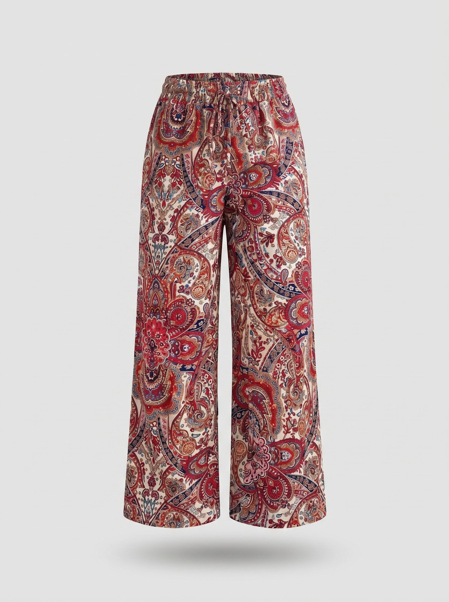 Bohemian Wide Leg Broek – Paisley Print