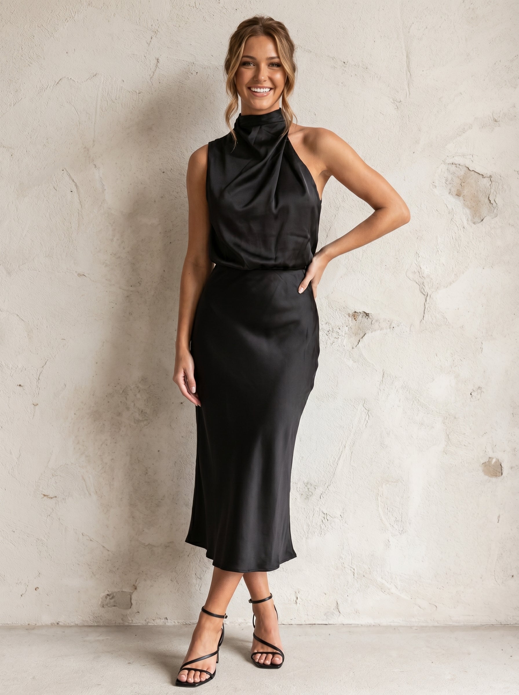 Valencia | Elegante Halter Maxi Jurk