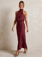 Valencia | Elegante Halter Maxi Jurk