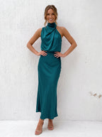 Valencia | Elegante Halter Maxi Jurk