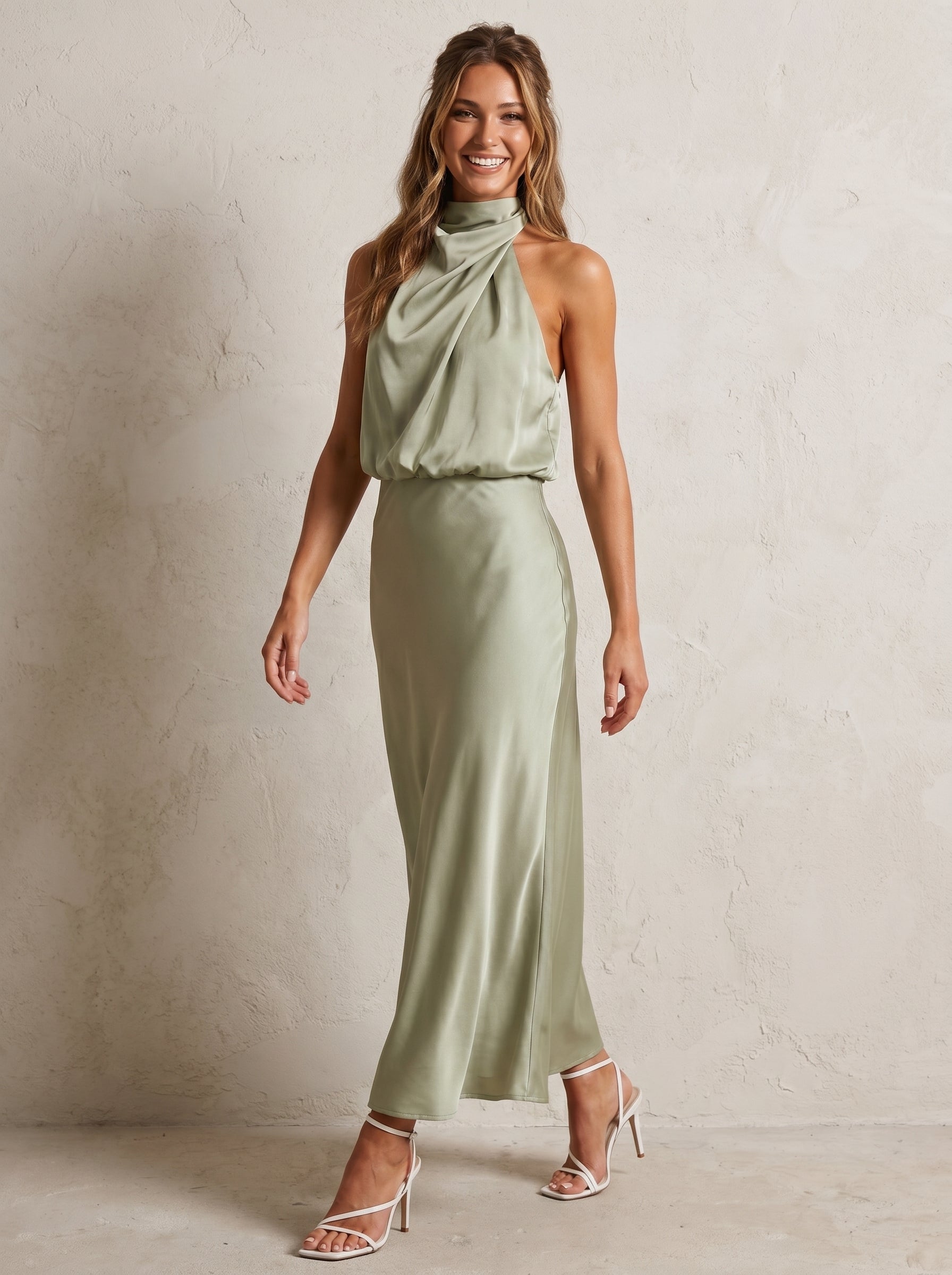 Valencia | Elegante Halter Maxi Jurk