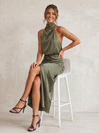 Valencia | Elegante Halter Maxi Jurk