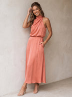 Valencia | Elegante Halter Maxi Jurk
