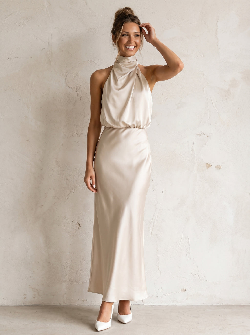 Valencia | Elegante Halter Maxi Jurk