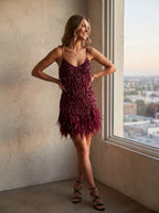 Viva | Feestelijke Fringe Mini Jurk