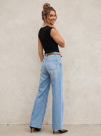 Elira | Wide Leg Jeans met Hoge Taille