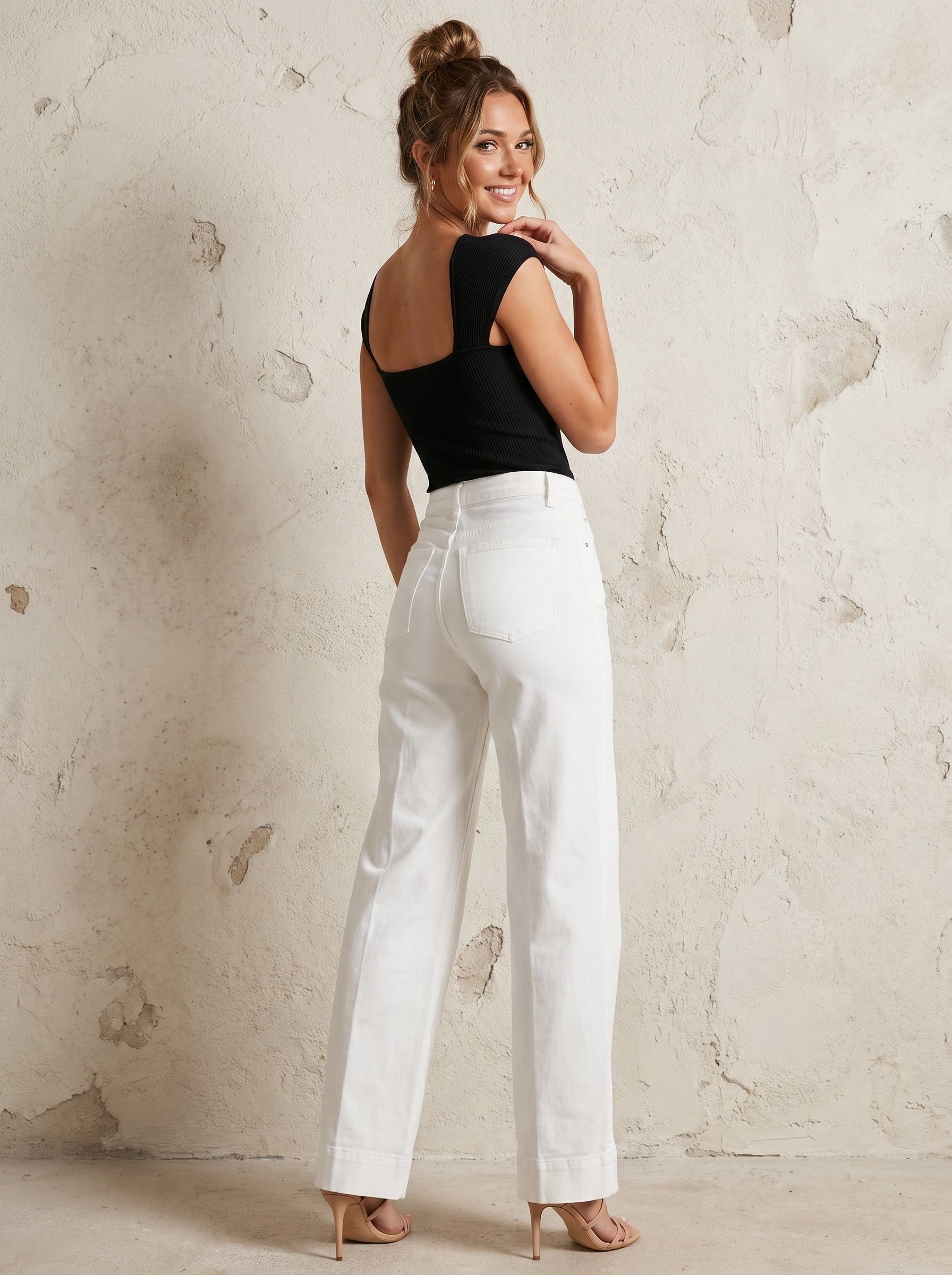 Elira | Wide Leg Jeans met Hoge Taille