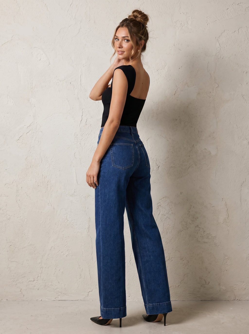Elira | Wide Leg Jeans met Hoge Taille