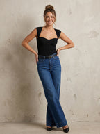 Elira | Wide Leg Jeans met Hoge Taille