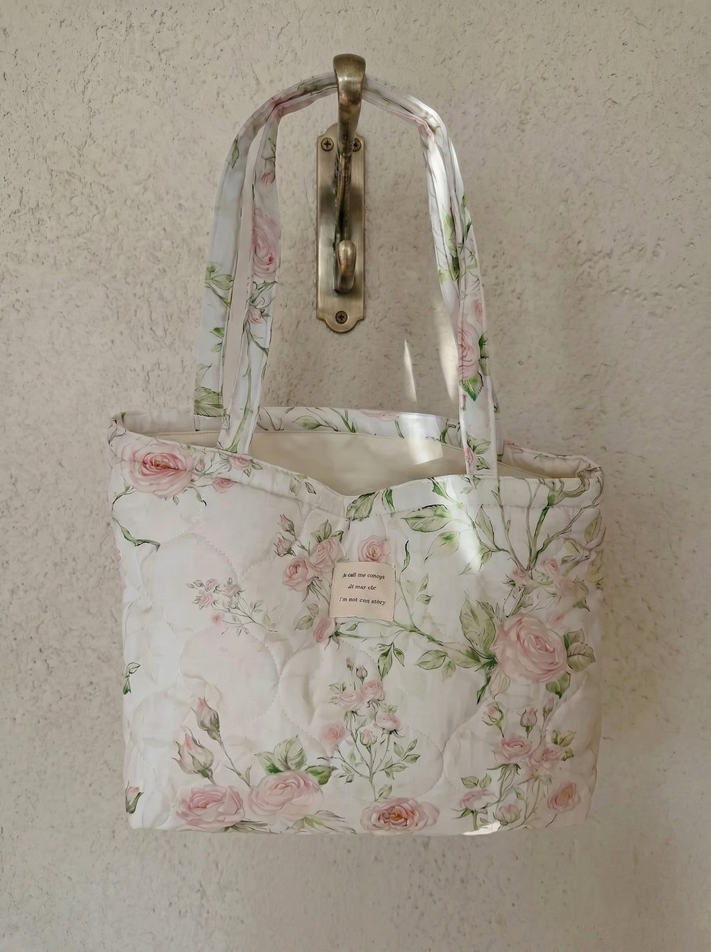 Schoudertas – Groen Bloemenpatroon & Katoen