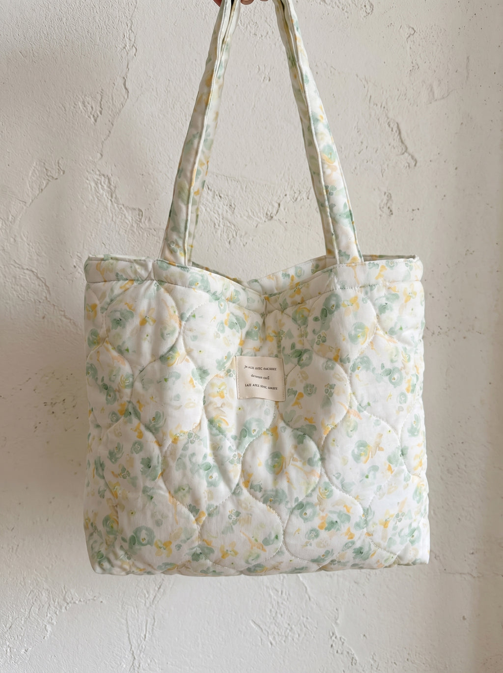 Schoudertas – Groen Bloemenpatroon & Katoen