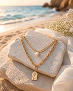 Liora | Layered Ketting Set met Bedel & Parel