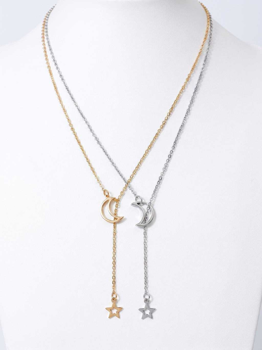 Lunara | Dames Layered Maan & Ster Ketting
