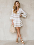 Palma | Boho V-hals Zomerjurk Dames met Korte A-lijn