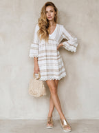 Palma | Boho V-hals Zomerjurk Dames met Korte A-lijn