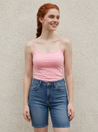 Livv | Basic Voorgevormde Spaghetti Top met Stretch